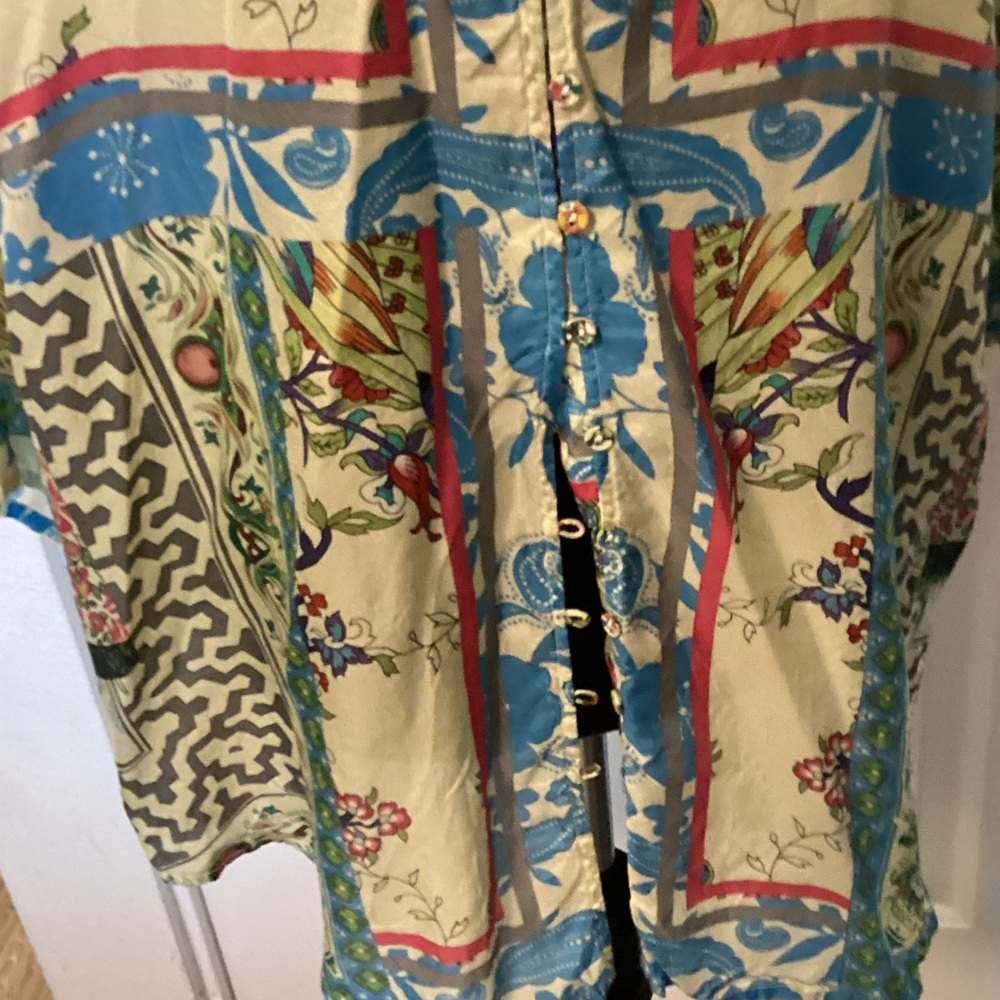 Johnny Was Floral Patterned Tunic Top M - Picture 4 of 12